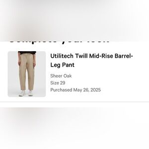 Brand new Lululemon Utilitech Twill Mid-Rise Pants